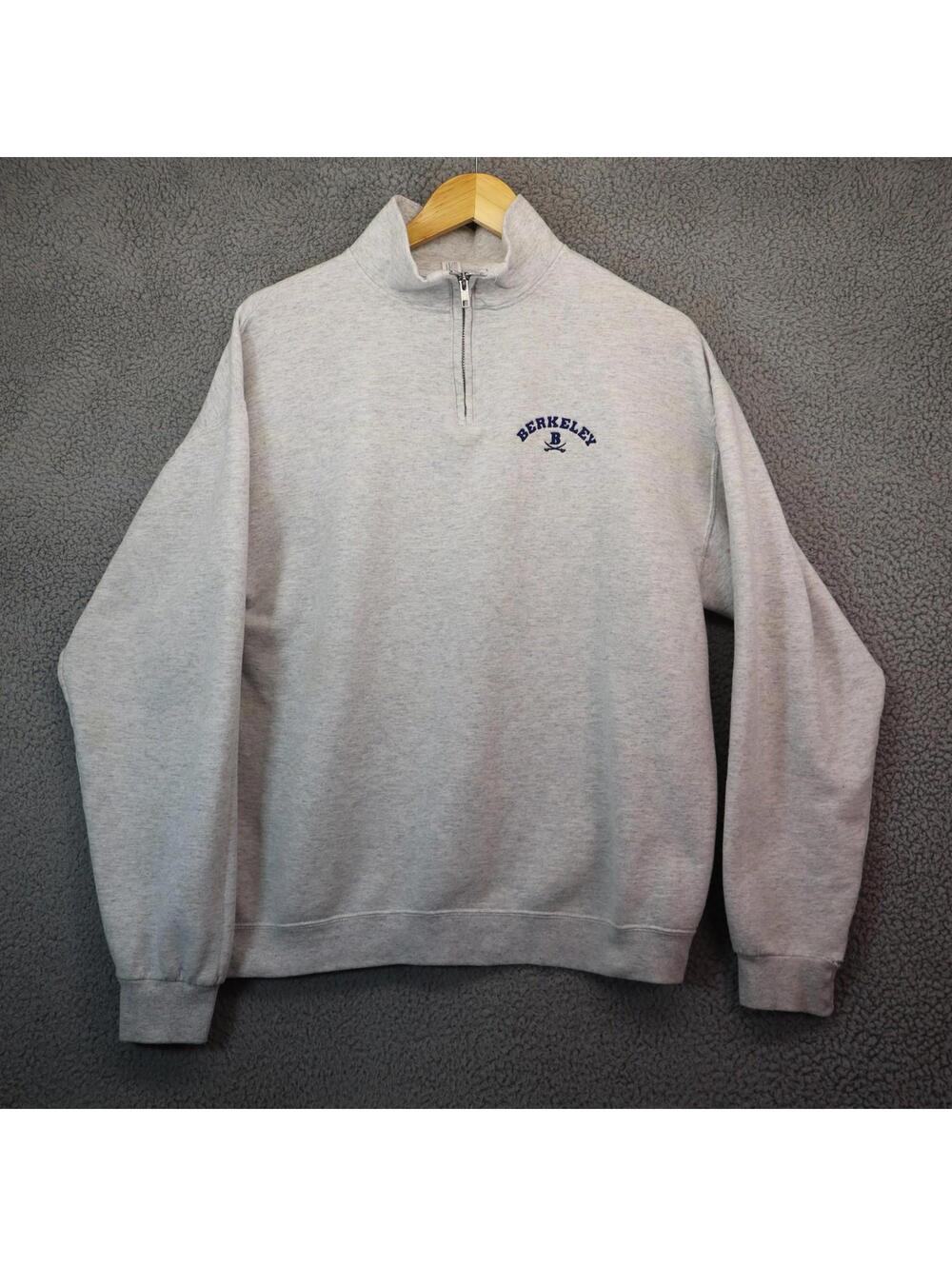 Berkeley 1/4 Zip Fleece Reverse Vtg Men Medium Rare y2k 90s